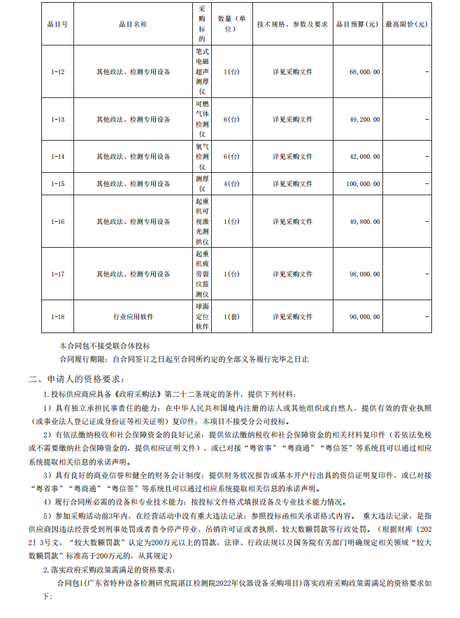 2022年湛江检测院检验检测仪器设备采购项目【项目编号：ZDZJ22- Z21134】招标公告(图3)